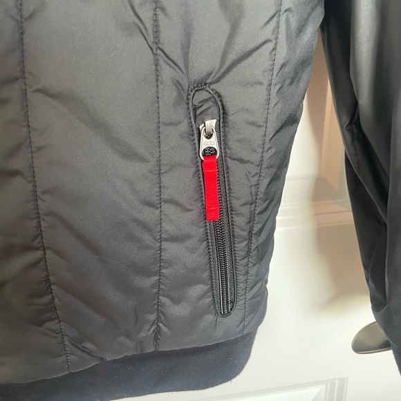The North Face Kids Black and Red Reversible Jacket with High Collar - Picture 3 of 14